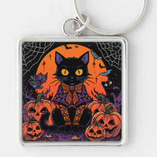 Halloween,The Pumpkin Patch Prowler ,Black Cat Key Ring