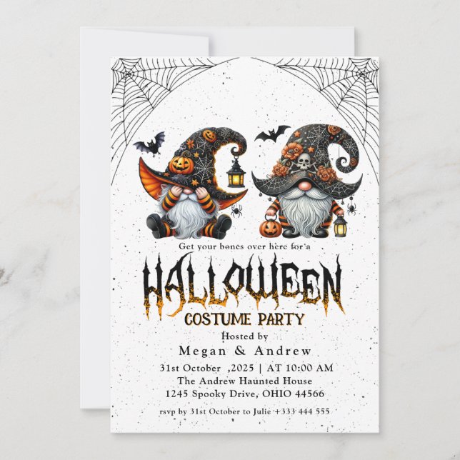Halloween The Seven Dwarfs Invitation (Front)