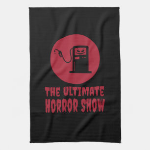 Halloween -The Ultimate Horror Show at Gas Station Tea Towel
