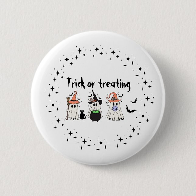 Halloween theme 6 cm round badge (Front)