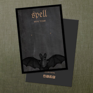 Halloween Theme Bat Earring Display Card