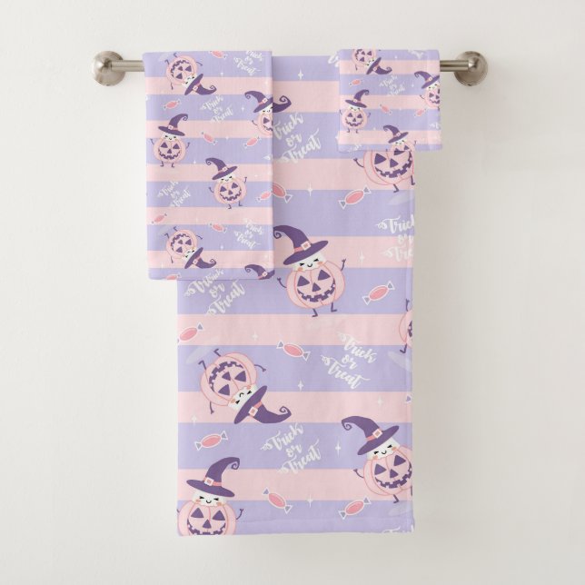 Halloween Theme Bath Towel Set (Insitu)
