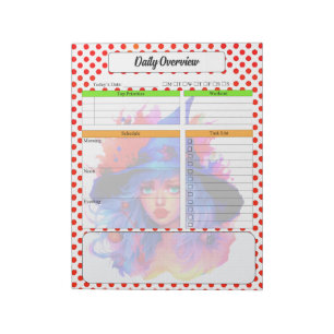 Halloween Theme-Daily Overview Template Notepad