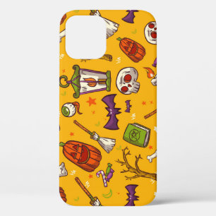 Halloween Theme: Flat Design Pattern. iPhone 12 Case
