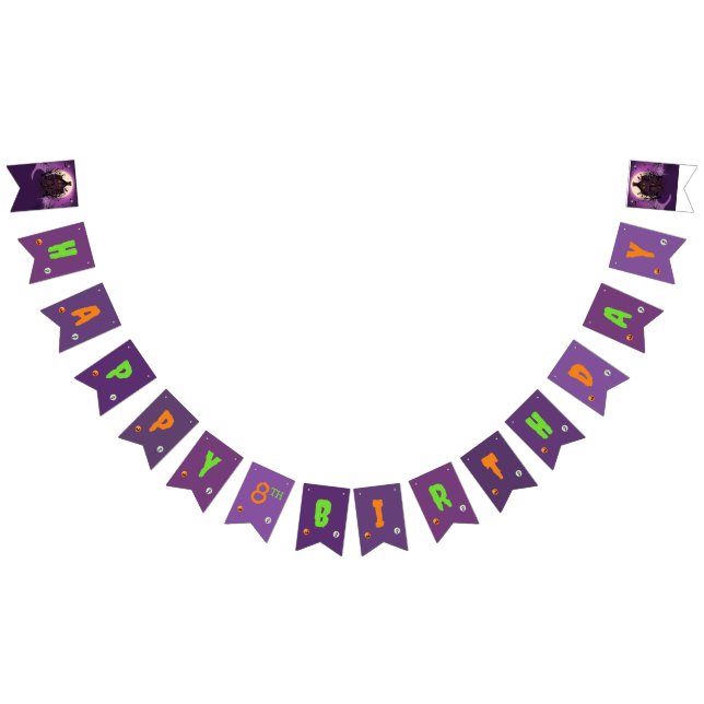 Halloween Theme Kids Birthday Party Bunting (All)