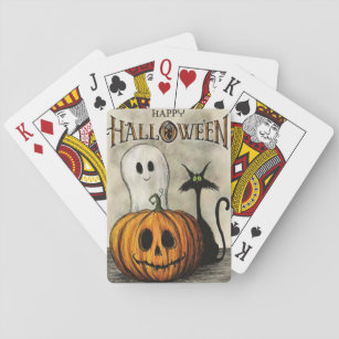 halloween theme playing cards