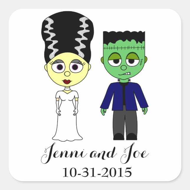Halloween Theme Wedding Stickers (Front)