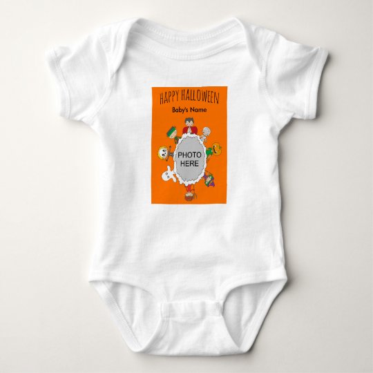 Halloween Themed Baby Bodysuit - Add Baby's Photo