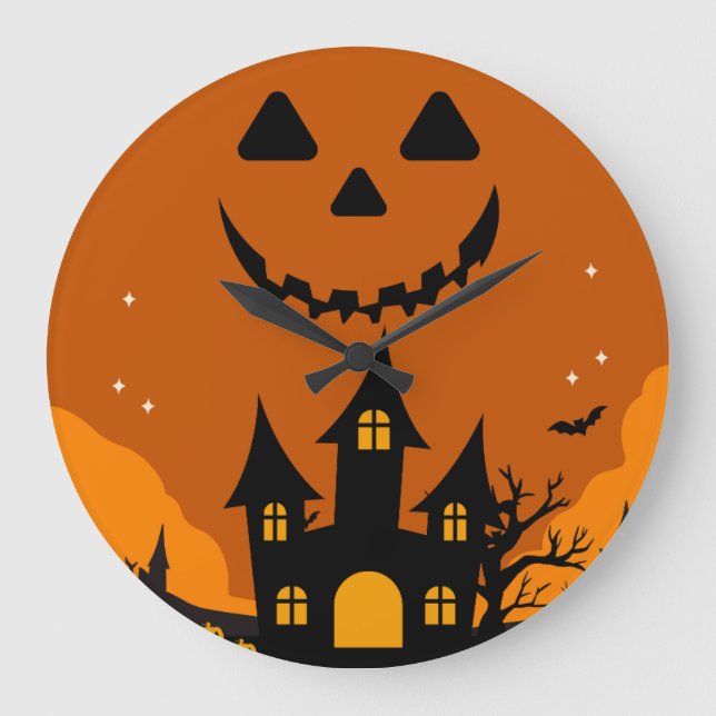 Halloween Themed Baby Shower gift Large Clock (Front)