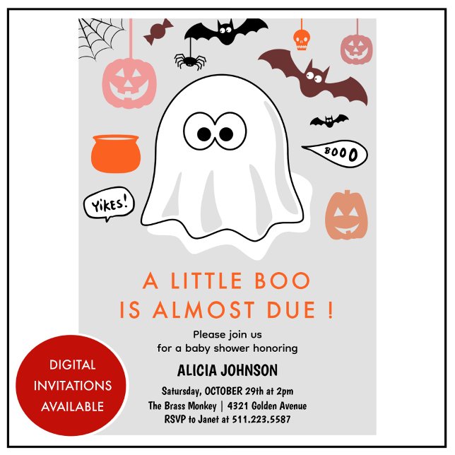 Halloween-themed Baby Shower invitation Cute (Creator Uploaded)
