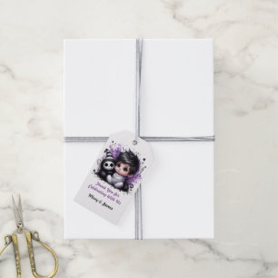 Halloween-themed Baby Shower – Purple Gothic Baby Gift Tags