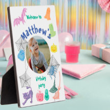 Halloween-themed birthday party welcome