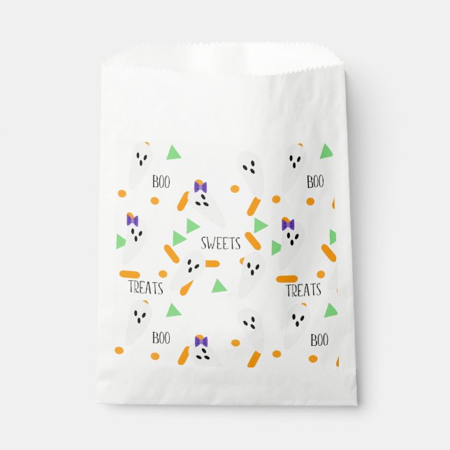 Halloween Themed Confetti Sprinkles Ghost Favour Bags (Front)