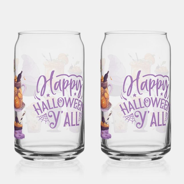 Halloween Themed Drinkware Can Glass (Back)