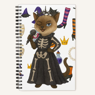 Halloween themed for Cat Lovers Notebook