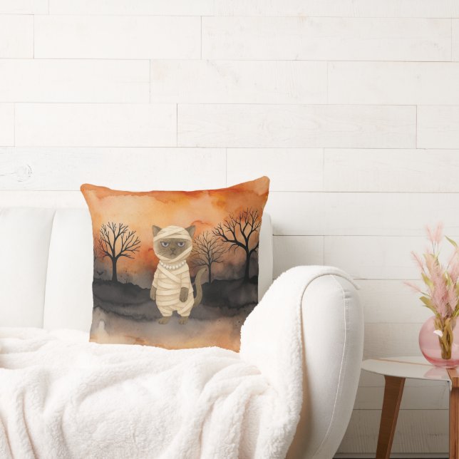 Halloween themed for Siamese Cat Lovers  Cushion (Couch)