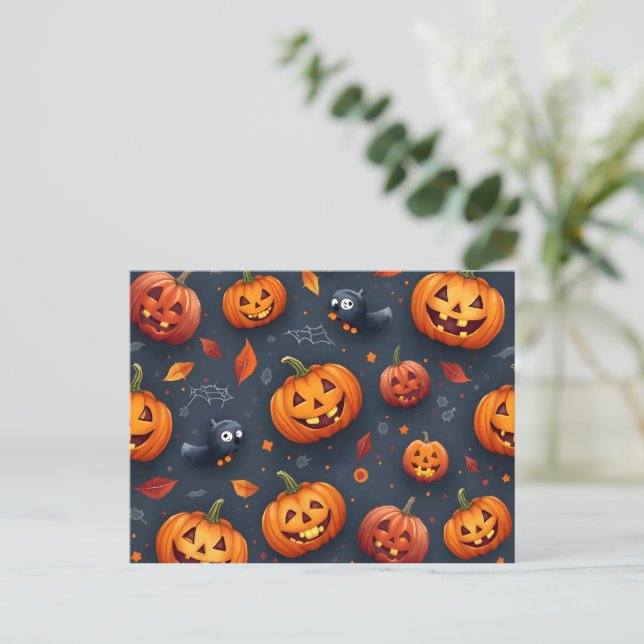 Halloween-themed Holiday Postcard (Standing Front)