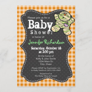 Halloween themed Neutral Baby Shower Invitation