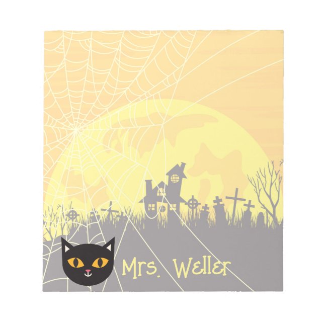 Halloween-themed Personalised  Notepad (Front)