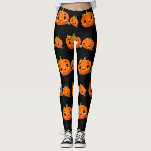 Halloween themed pumpkin pattern  leggings