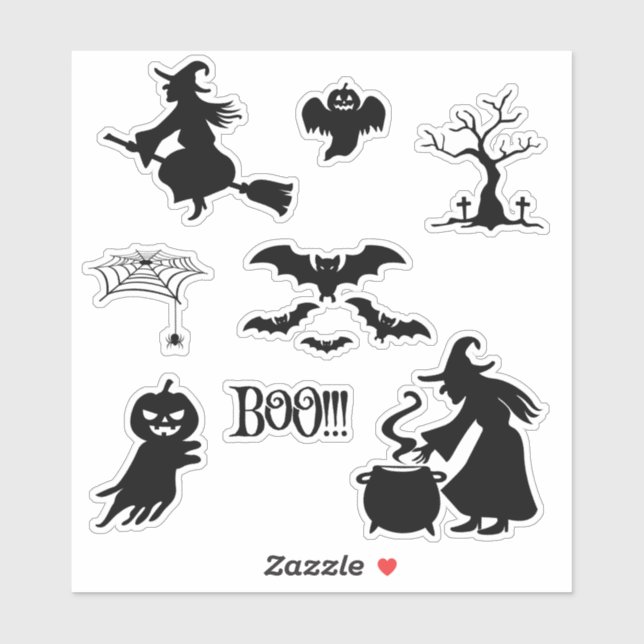 Halloween themed silhouette  (Sheet)