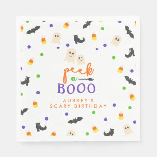 Halloween themed spooky birthday napkin