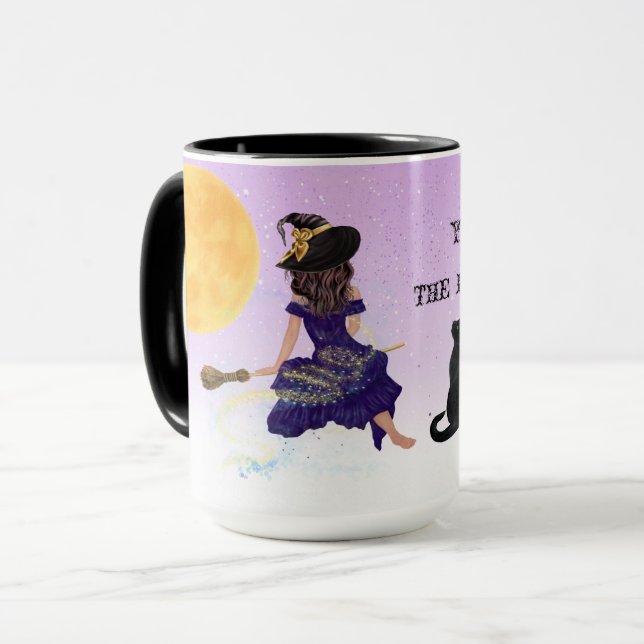 Halloween Themed The best Witch Ever Name girl Mug (Front Left)