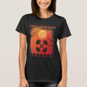 Halloween Themed Vintage Style Gym Halloween Holid T-Shirt