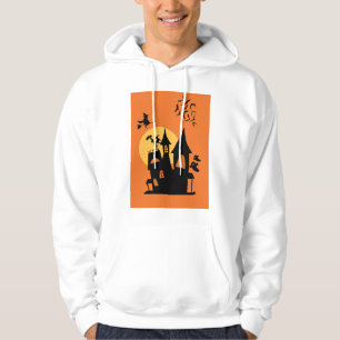 Halloween themed white Basic men's hoodie. Hoodie