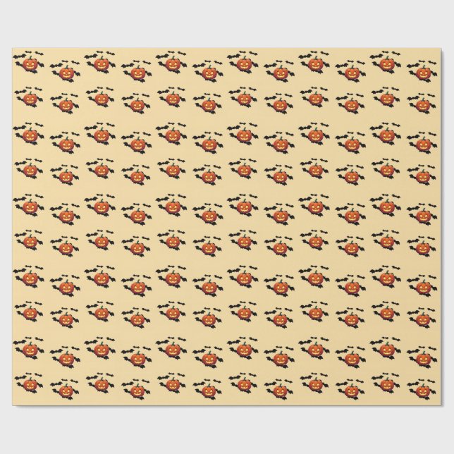 Halloween themed wrapping paper (Flat)