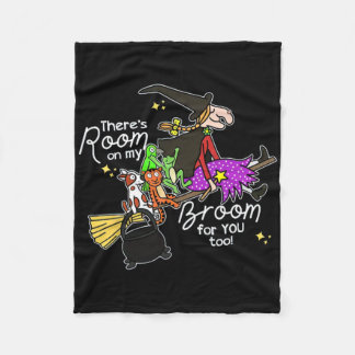Halloween There's Room On My Broom For You Too Tea Fleece Blanket