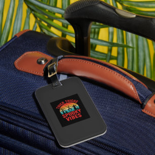 Halloween Thick Thighs Spooky Vibes Skeleton Desig Luggage Tag