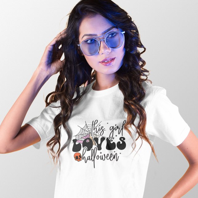 HALLOWEEN THIS GIRL LOVES HALLOWEEN SPIDERWEB T-Shirt (Creator Uploaded)