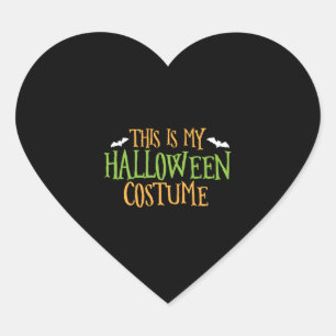 Halloween - This Is My Halloween Costume Heart Sticker