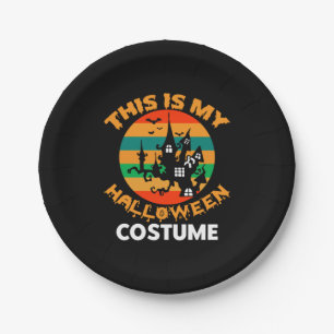 Halloween This Is My Halloween Costume Paper Plate
