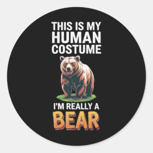 Halloween This Is My Human Costume I'm Really A Be Classic Round Sticker