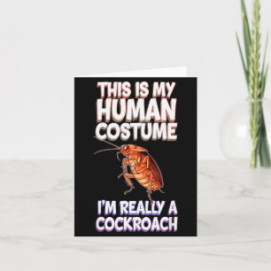 Halloween This Is My Human Costume I'm Really A Ro Card
