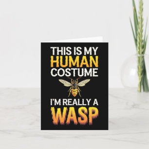 Halloween This Is My Human Costume I'm Really A Wa Card