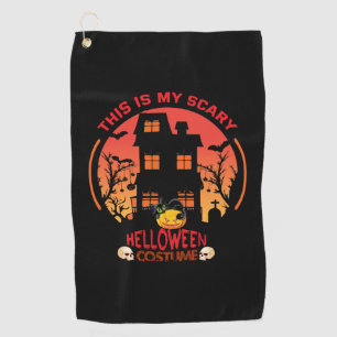 Halloween This Is My Scary Helloween Costume Golf Towel