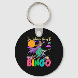 Halloween This Witch Is Going To Bingo  Key Ring