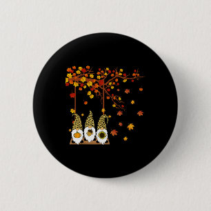 Halloween Three Gnomes Hat Leopard Pumpkin Fall Le 6 Cm Round Badge