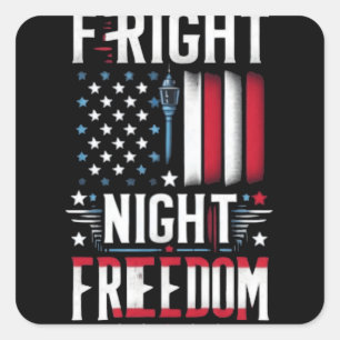 Halloween Thrill and National Freedom Square Sticker