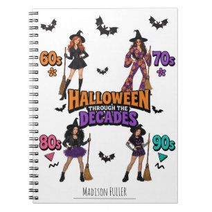 Halloween Through the Decades Personalised Notebook