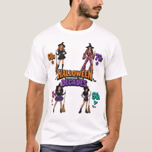 Halloween Through the Decades Retro Witches T-Shirt