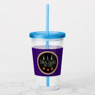 Halloween Throw The Dice Witches Bunco Party Fun Acrylic Tumbler