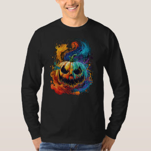 Halloween Tie Dye Pumpkin Jack O Lantern Kids Wome T-Shirt