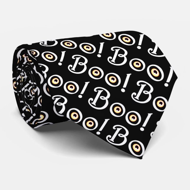 Halloween Ties Boo Neckties Ghost Tie Customise (Rolled)