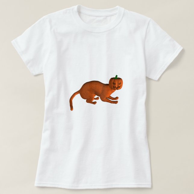 Halloween Tiger Cat T-Shirt (Design Front)