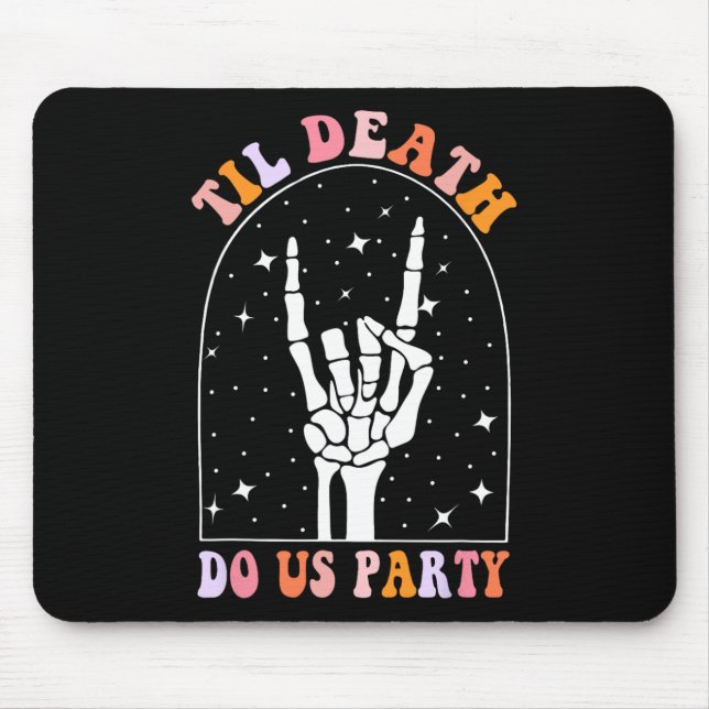 Halloween Til Death Do Us Party Retro Chelorette M Mouse Mat (Front)