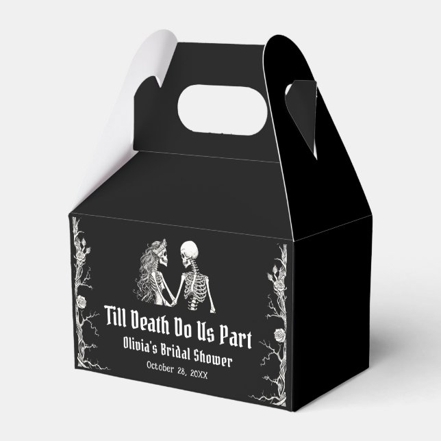 Halloween Till Death Do Us Part Bridal Shower Favour Box (Front Side)